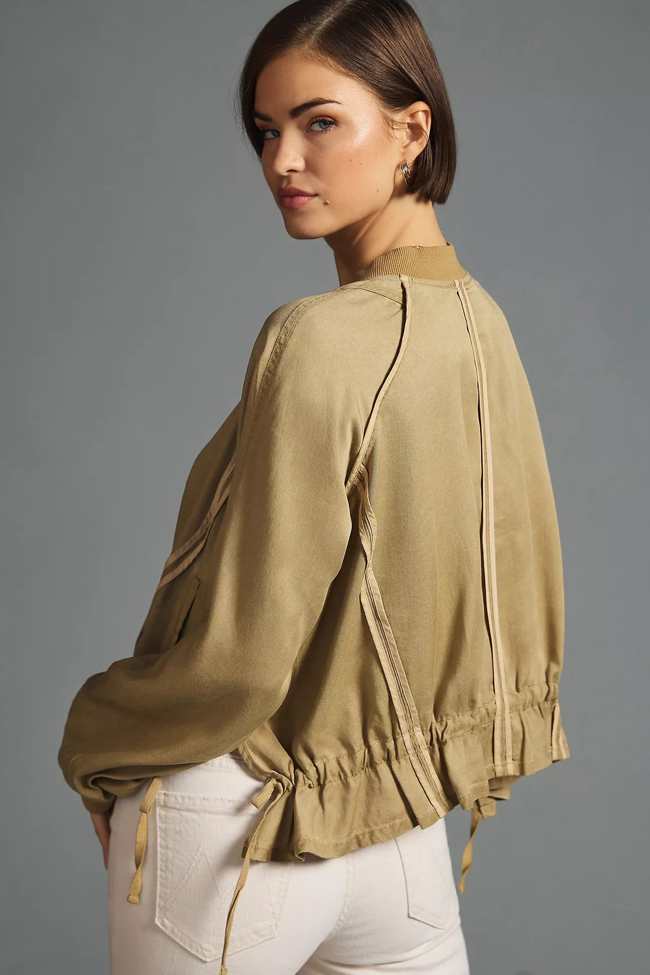 By Anthropologie Ruffled Bomber Jacket | Anthropologie (US)
