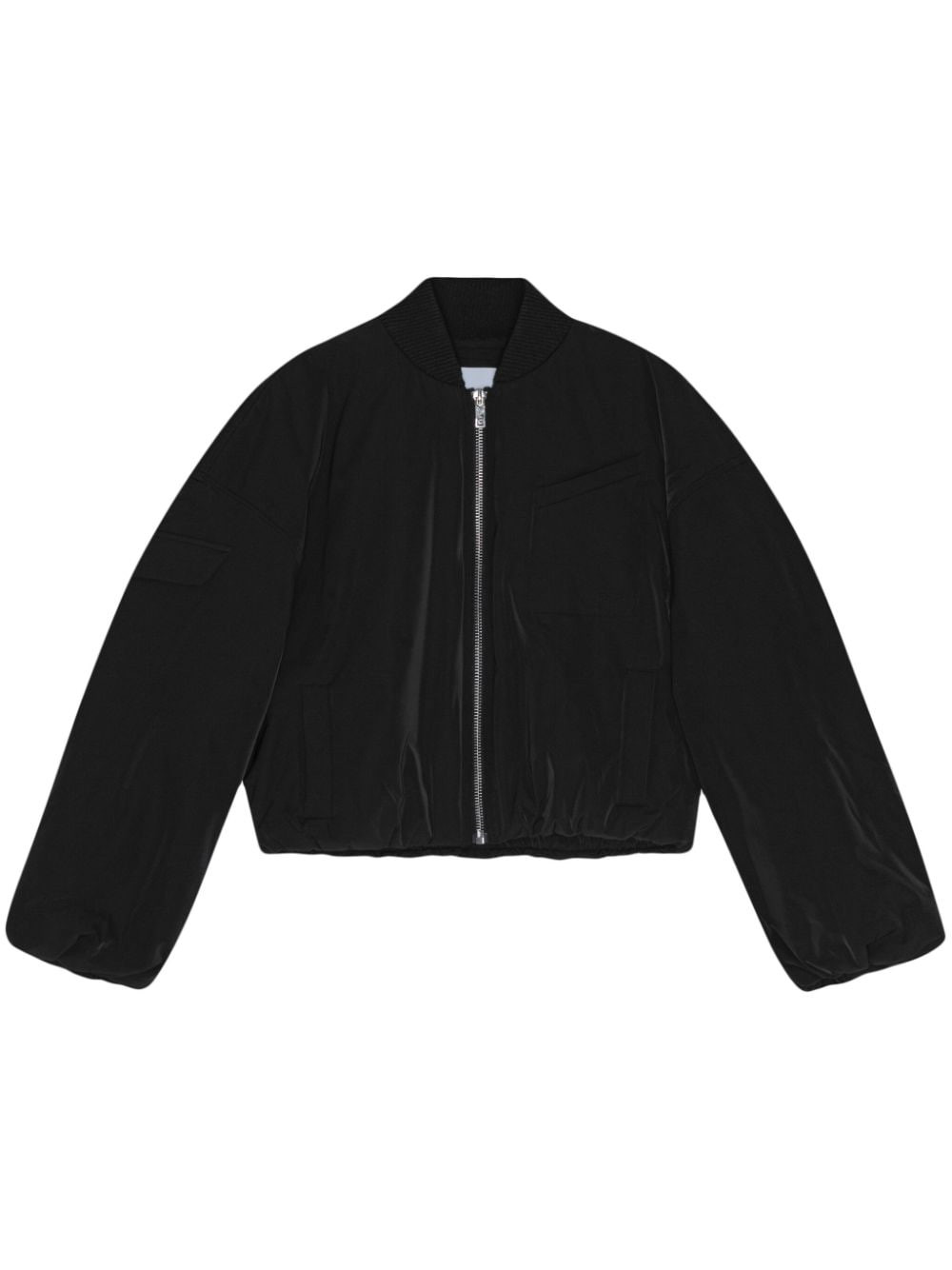 GANNI drop-shoulder bomber jacket - Black | Farfetch Global