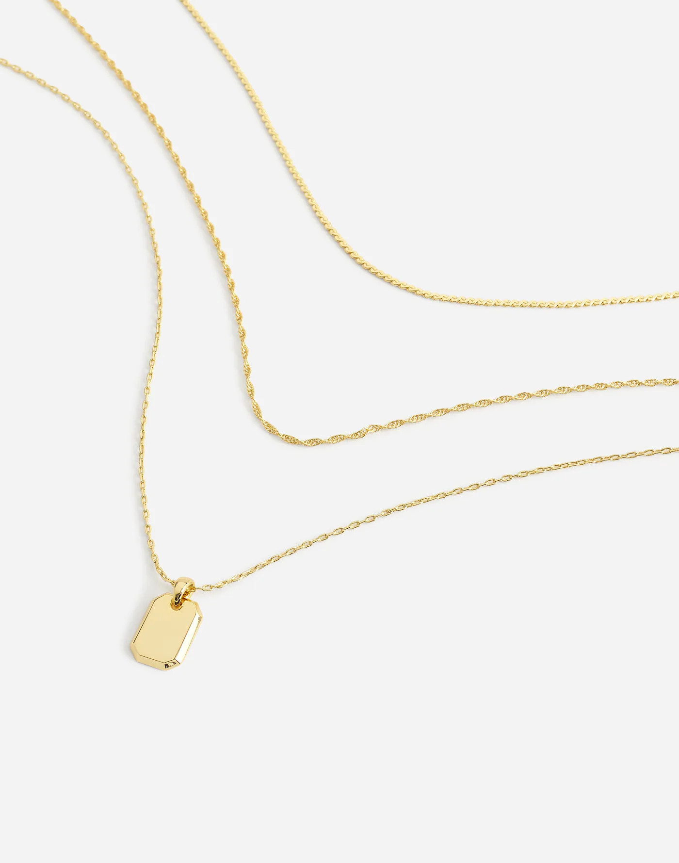 Three-Pack Rectangle Pendant Necklace Set | Madewell | Madewell