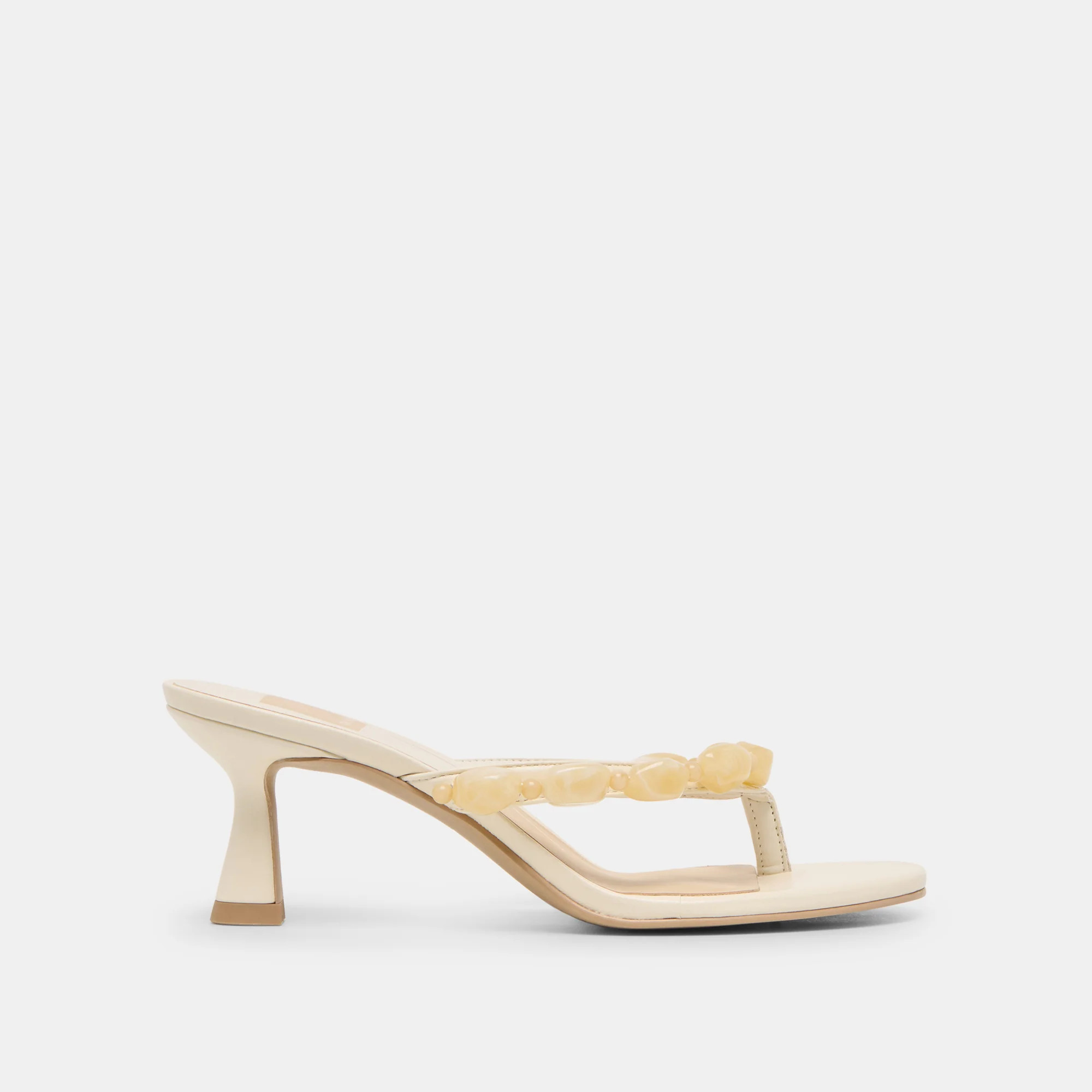 Daksie Heels Off White Leather | DolceVita.com