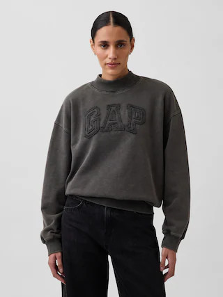 Heavyweight French Terry Oversized Mockneck Sweatshirt | Gap (CA)