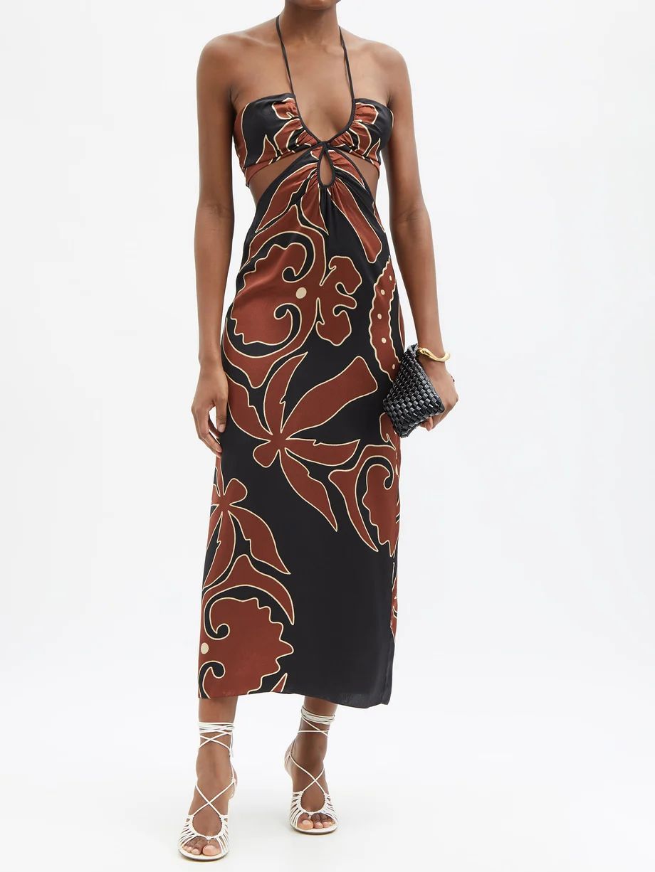 Extravagant Vision cut-out silk dress | Johanna Ortiz | Matches (US)