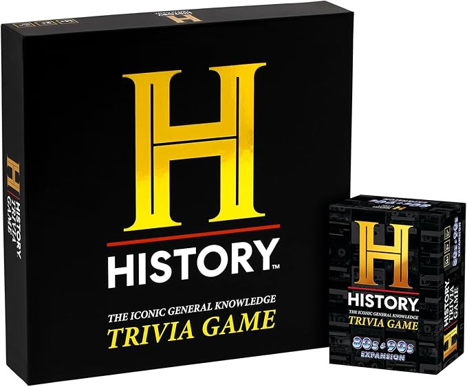 HISTORY Channel Trivia Board Game Deluxe Edition with 80s & 90s Expansion Pack - 2400+ General Kn... | Amazon (US)