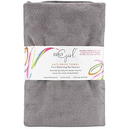 Curly Girl, Curly Hair Towel, Large Microfiber 22" x 39", Super Absorbent | Amazon (US)