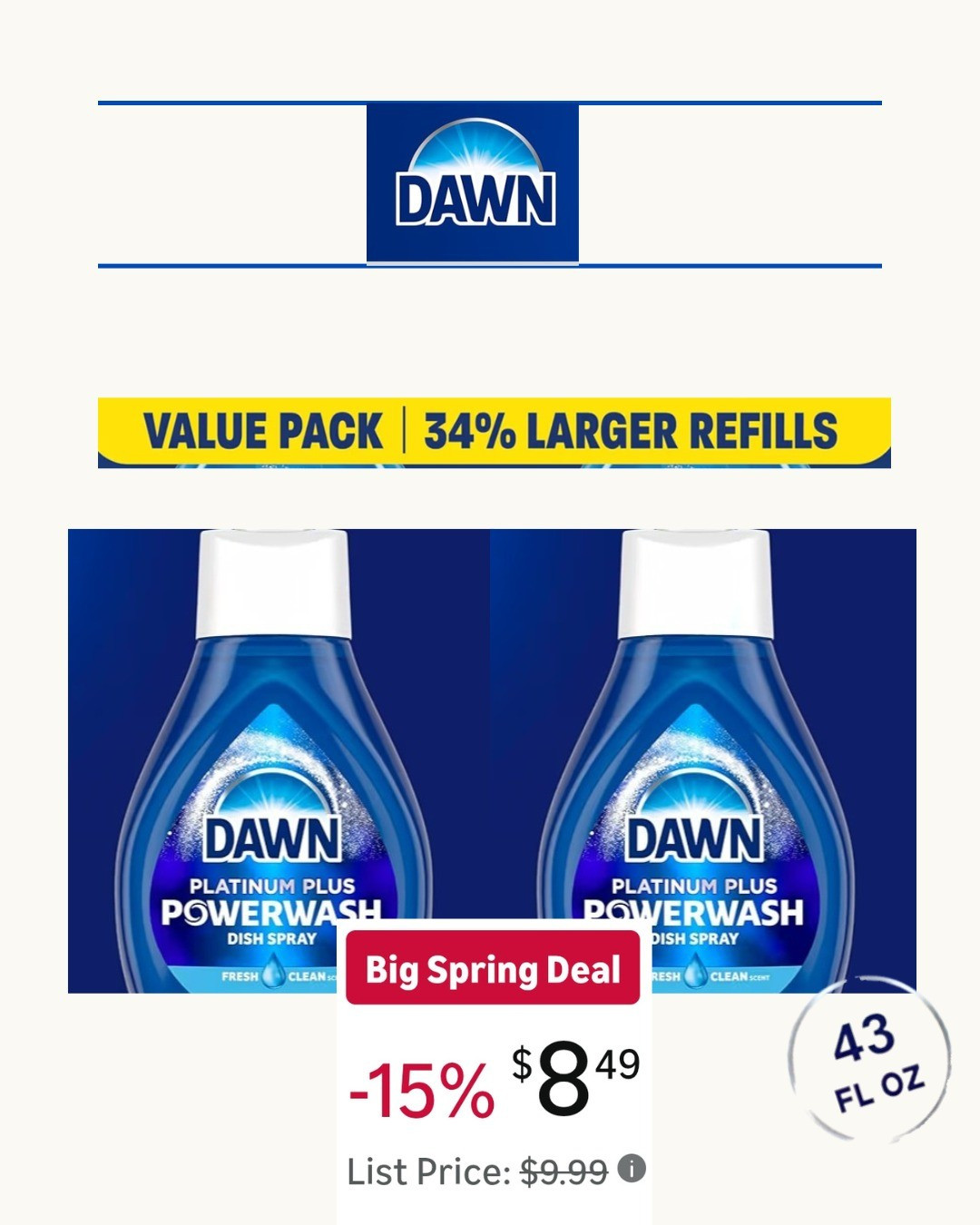 Amazon find 🙌These Dawn Platinum Plus PowerSuds Dish Soap Refill  are on sale for just $8.49 🤯Such a good stock-up price!ithis big refill lasts FOREVER and cuts grease so fast ✨#LTKHome #AmazonFinds #DawnDeals #CleaningHacks #MomLife #AmazonDeals

#LTKSaleAlert #LTKHome #LTKSeasonal