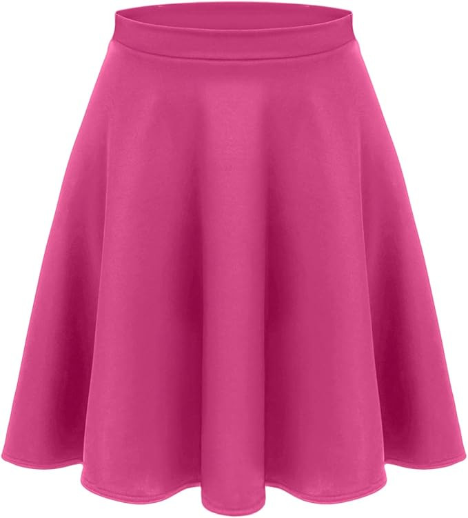 Women's Midi Skirt Flared Stretch Skirt for Women Reg & Plus Size. Casual A line, Basic Everyday ... | Amazon (US)
