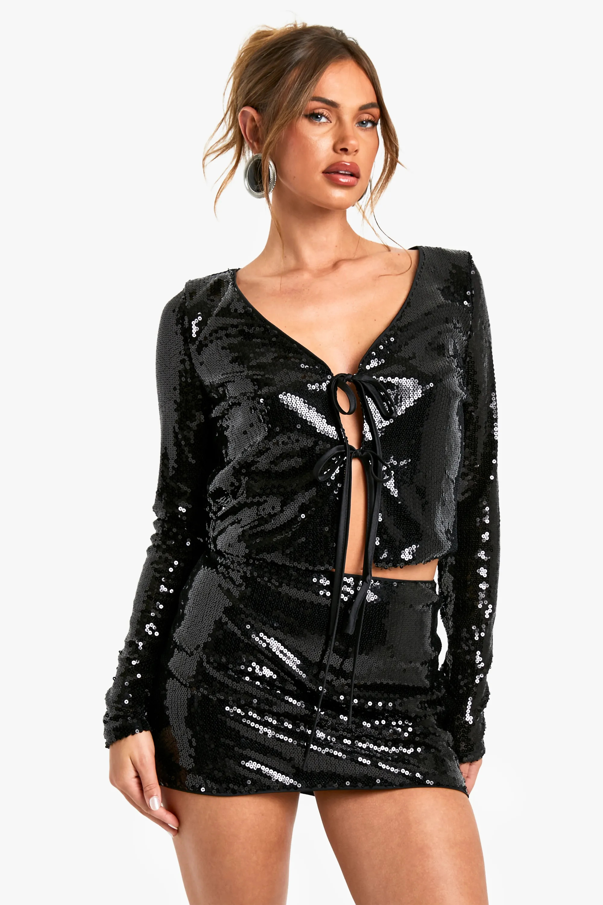 Sequin Mini Skirt | Boohoo.com (UK & IE)