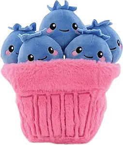 iscream Kawaii Cutie 3D Blueberry Buddies Shaped Embroidered Accent 8" Plush Pillow | Amazon (US)