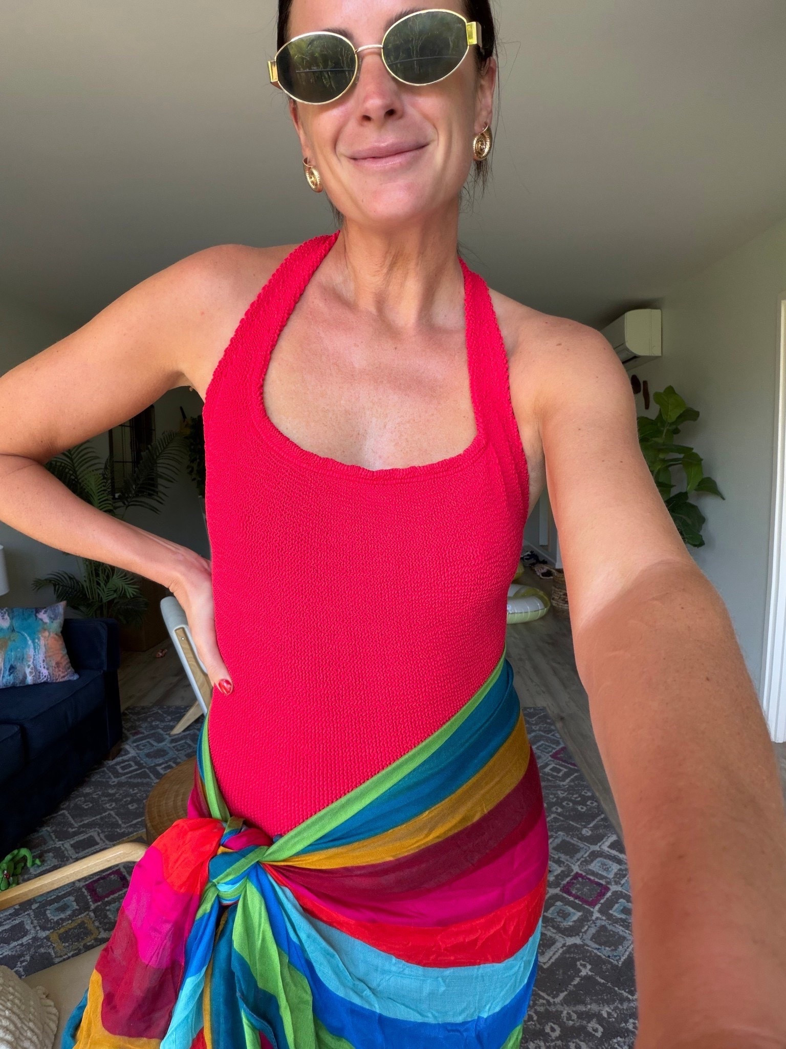 On sale in yellow and in black during the Shopbop sale!!! 
Obsessed with this halter style hunza g suit! I wore it on my last day in Kīhei with this super fun colorful pareo from Walmart. 

#LTKdayinmylife #LTKSwim #LTKTravel

#LTKgrwm #LTKootd #LTKSaleAlert