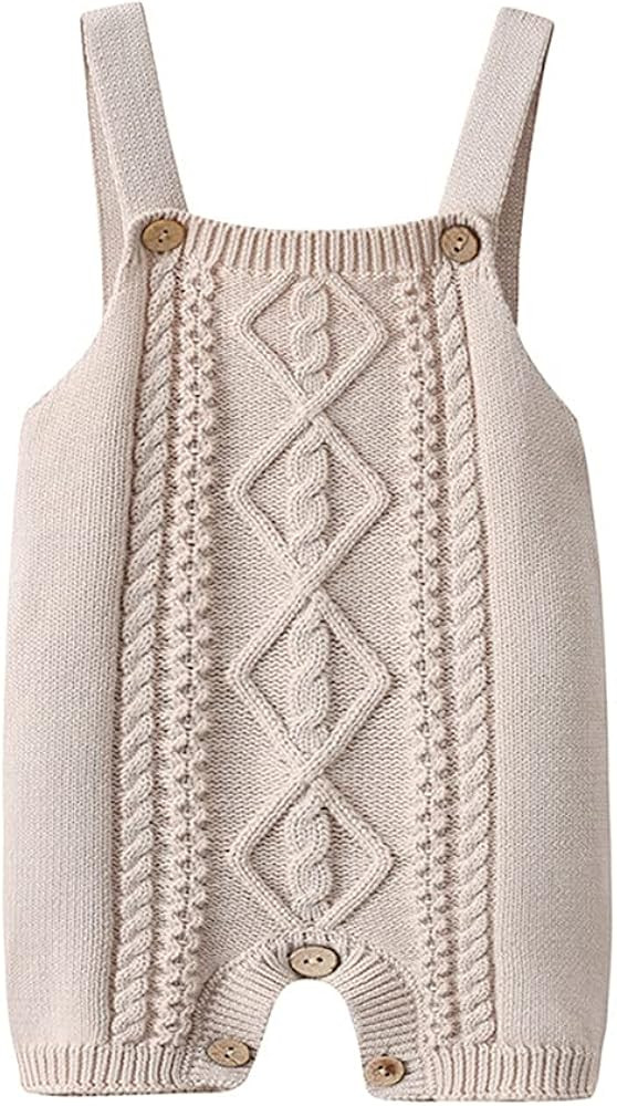 Infant Baby Knit Romper Overalls Clothing Unisex Cute Love One-Pieces Jumpsuit Outfit Clothes Out... | Amazon (US)