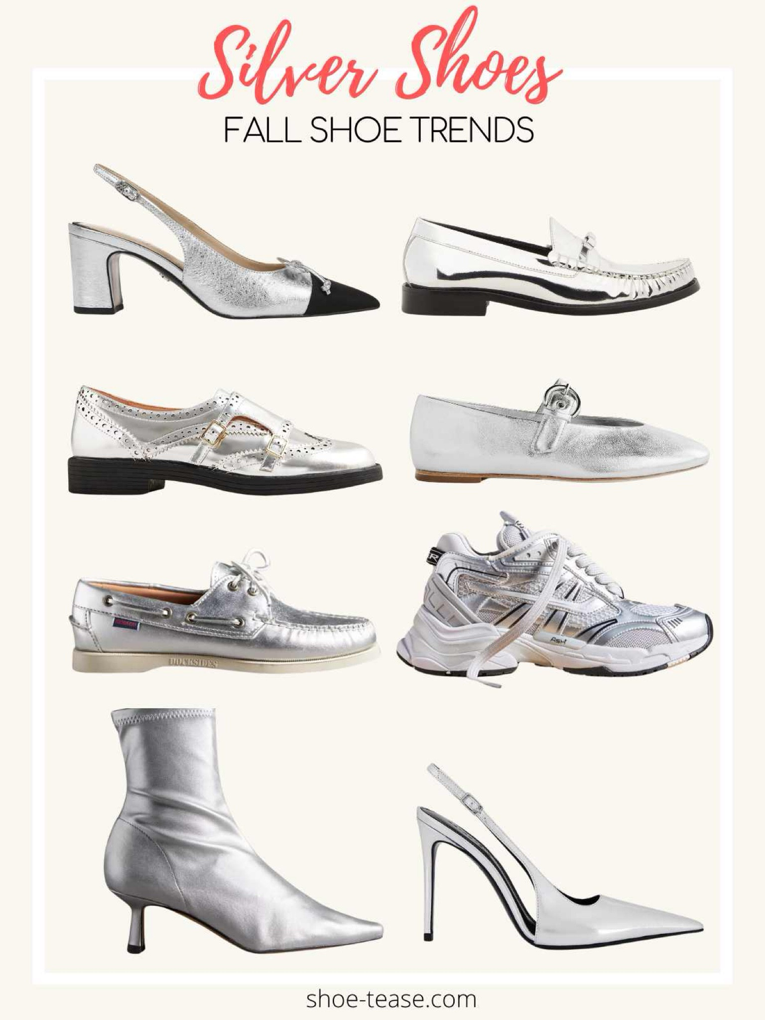 Silver shoe trend fall 2024 shoe trends for women

#LTKShoeCrush