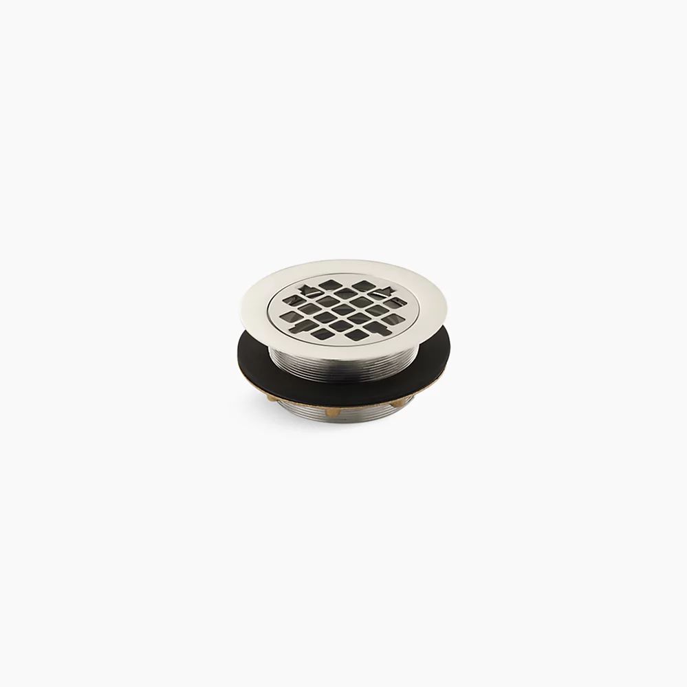 Round shower drain for use with plastic pipe, gasket included | Kohler