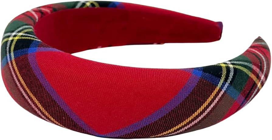 Christmas Padded Headband | Tartan Plaid Holiday Headband for Women (Cinnamon Spice) | Amazon (US)