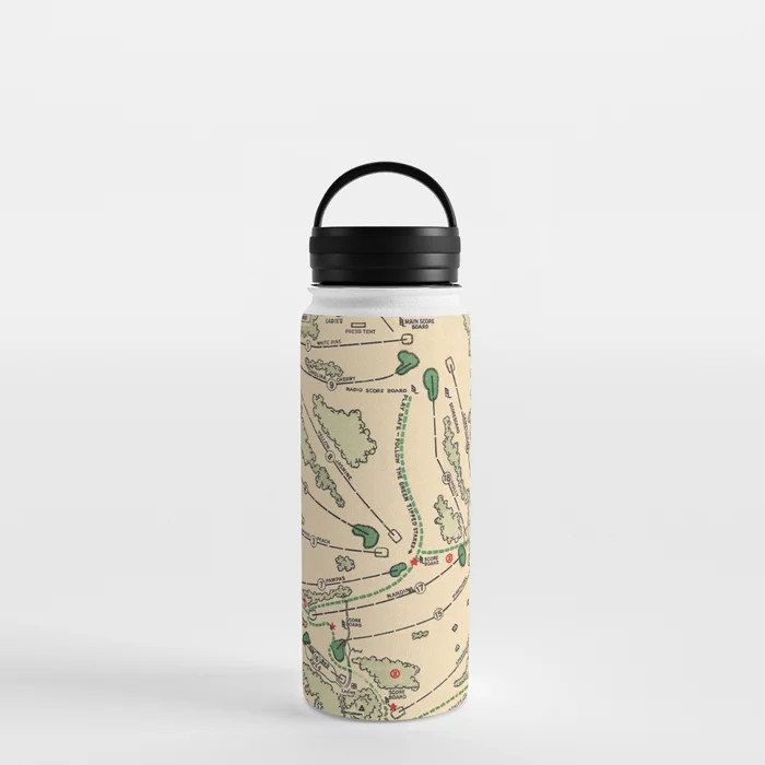 Augusta National Golf Club 1954 Masters Score Card & Distances Water Bottle | Society6