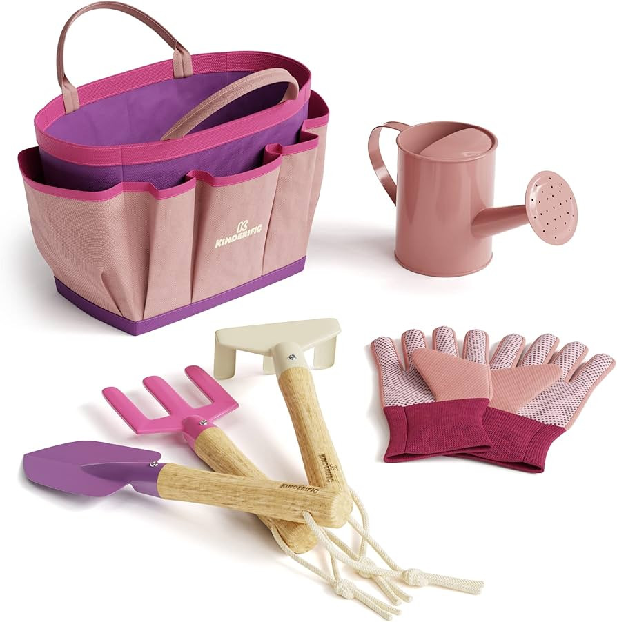 Kinderific Gardening Set, Tool Kit, for Toddlers and Kids 2 Years and up, STEM, Includes Tote Bag... | Amazon (US)