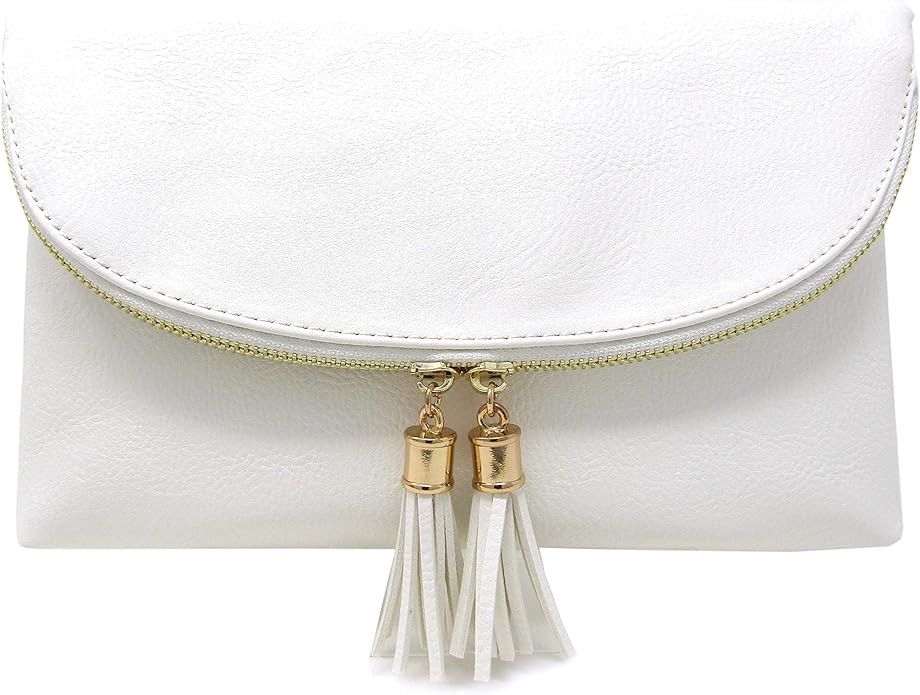 Solene Womens Envelop Clutch Purse Multi Compartments, 6 Card Slot Inside, Crossbody Bag With Tas... | Amazon (US)