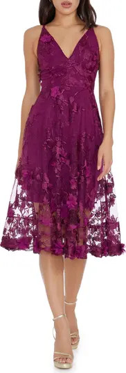 Audrey Embroidered Fit & Flare Dress | Nordstrom