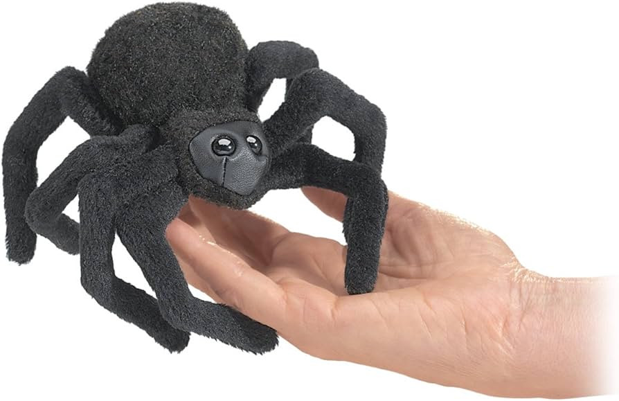 Folkmanis Mini Spider Finger Puppet, Black, 1 EA | Amazon (US)