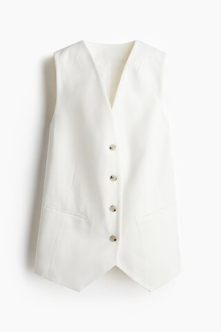 H & M - Twill waistcoat - White | H&M (UK, MY, IN, SG, PH, TW, HK)