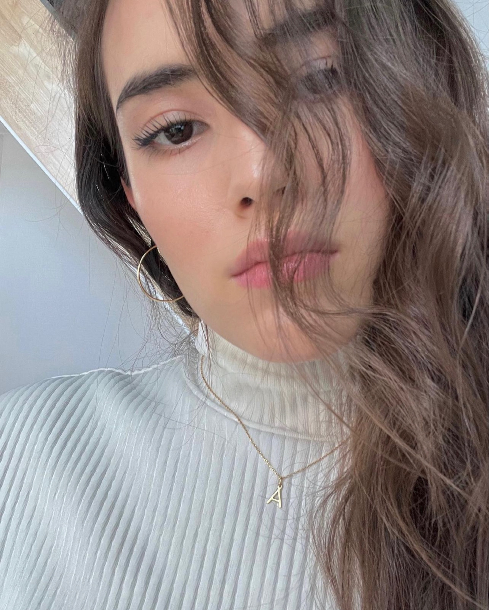 cutest initial necklace and minimal hoop earrings 🥹 #LTKfit #LTKFind #jewelry #necklace #earrings

#LTKstyletip