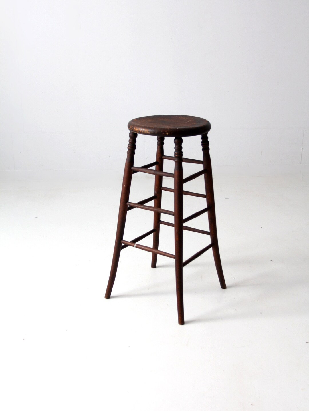 Antique Turned Leg Wood Stool - Etsy | Etsy (US)