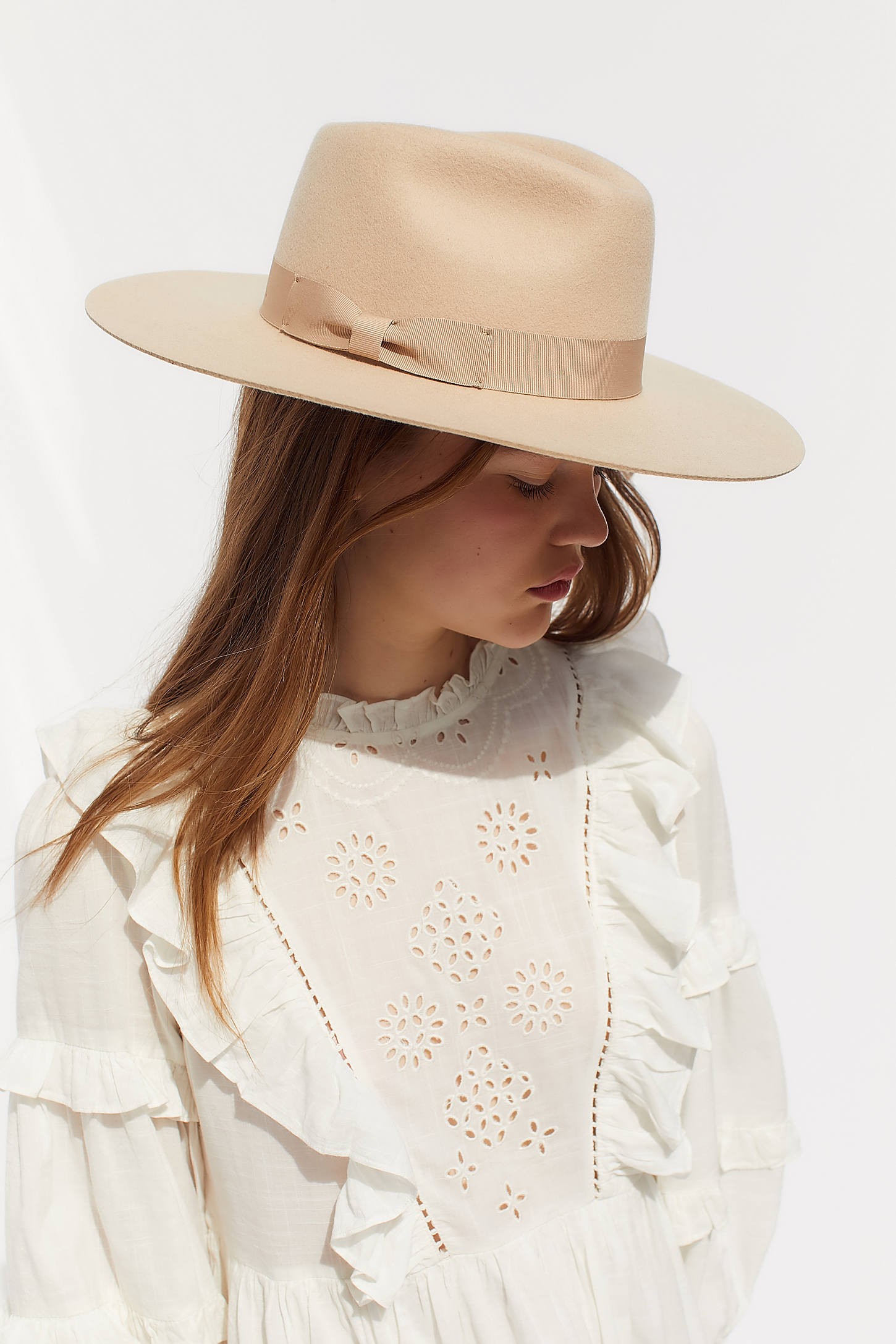 UO Flat Brim Felt Fedora Hat | Urban Outfitters (US and RoW)