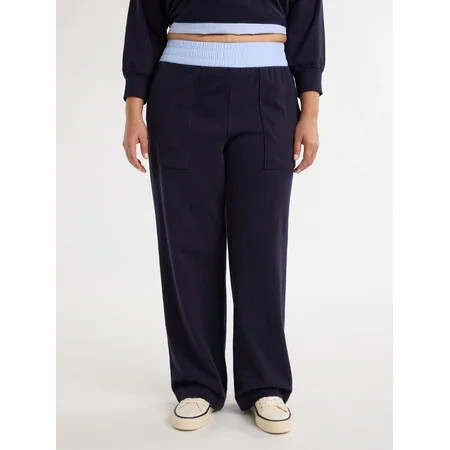 Free Assembly Women’s Plus Cotton Mixy Pants 31 Inseam Sizes 1X-4X | Walmart (US)