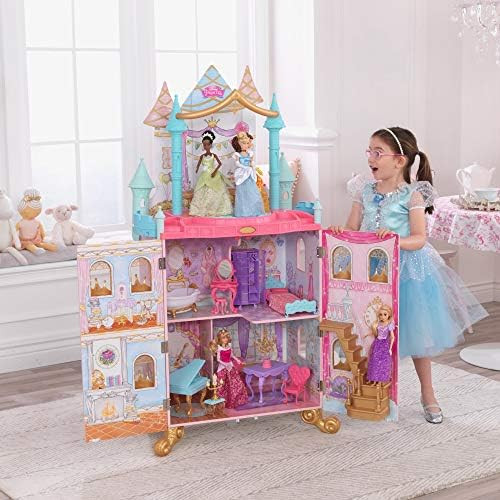 KidKraft Disney Princess Dance & Dream Wooden Dollhouse, Over 4-Feet Tall with Sounds, Spinning D... | Amazon (US)