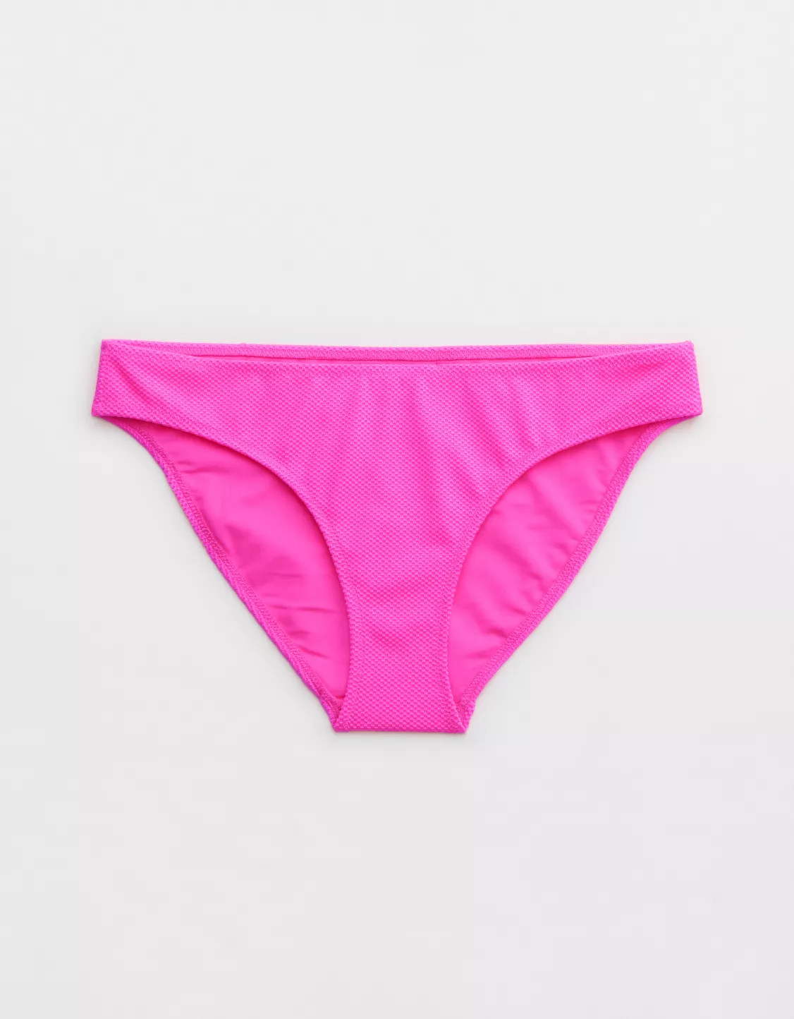 Aerie Shine Pique Full Coverage Bikini Bottom | Aerie