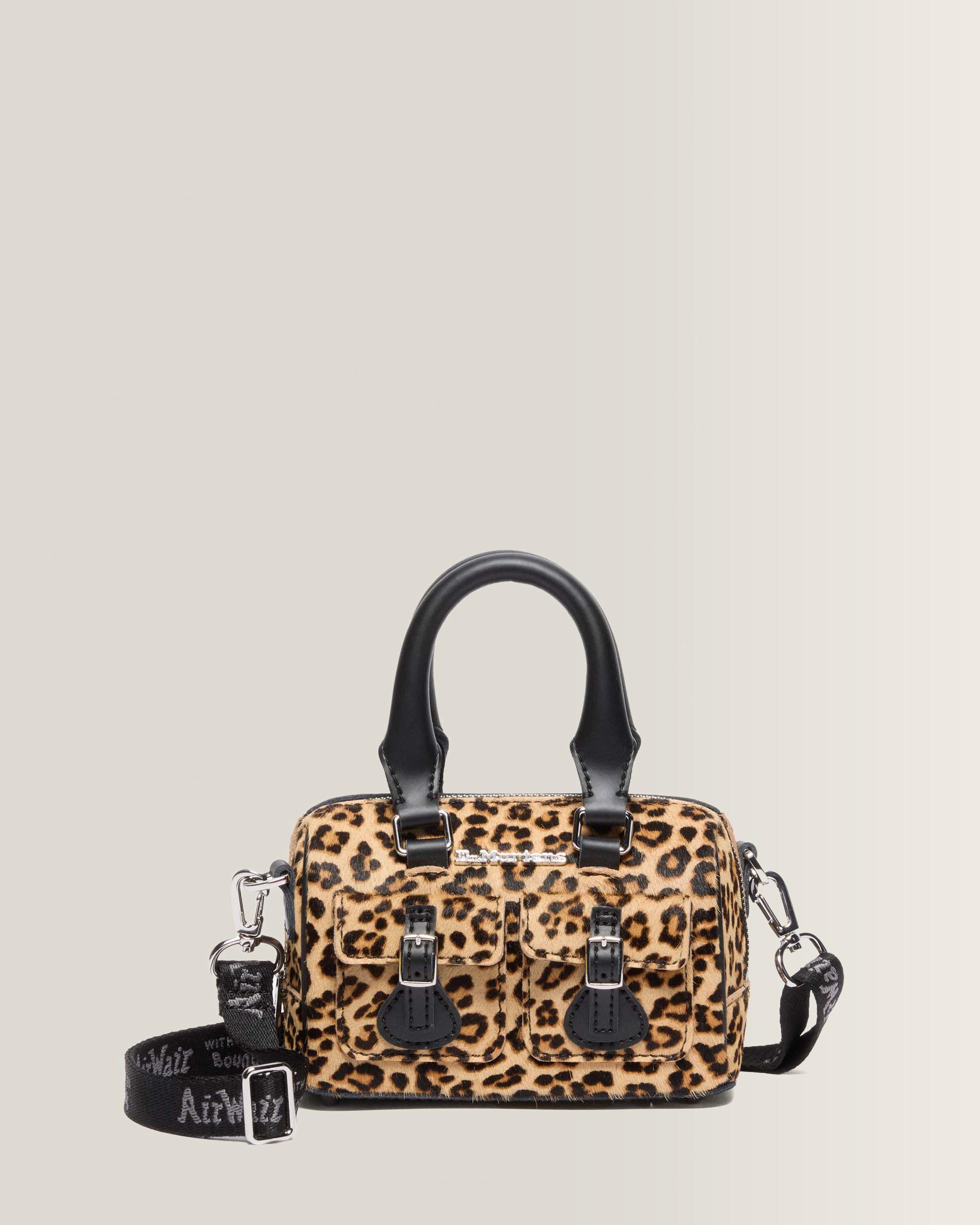 Mini Top Handle Leopard Print Bag in Black | Dr. Martens | Dr. Martens