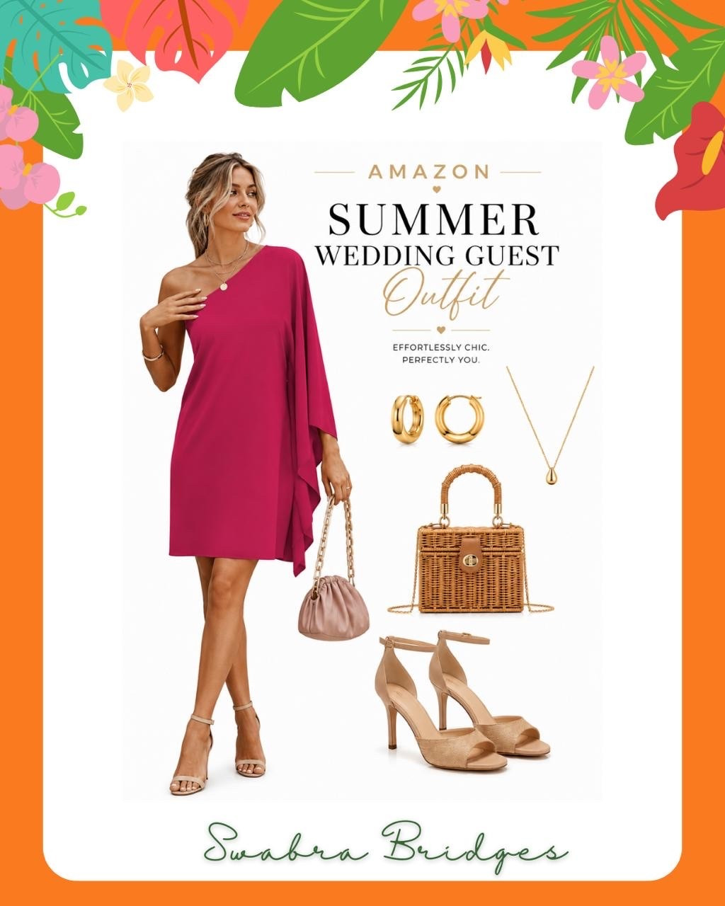Summer wedding guest outfit that looks well put together. 
Colorful, flattering neckline and elegant 

Shop the look.

#LTKOver40 #LTKPetite #LTKWedding