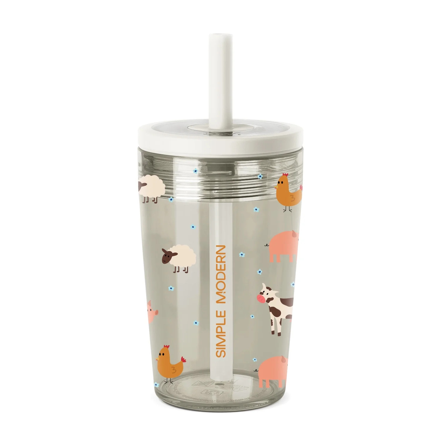 Simple Modern 12 fl oz Tritan Plastic Junior Tumbler with Silicone Straw Lid | Farm Animals | Walmart (US)