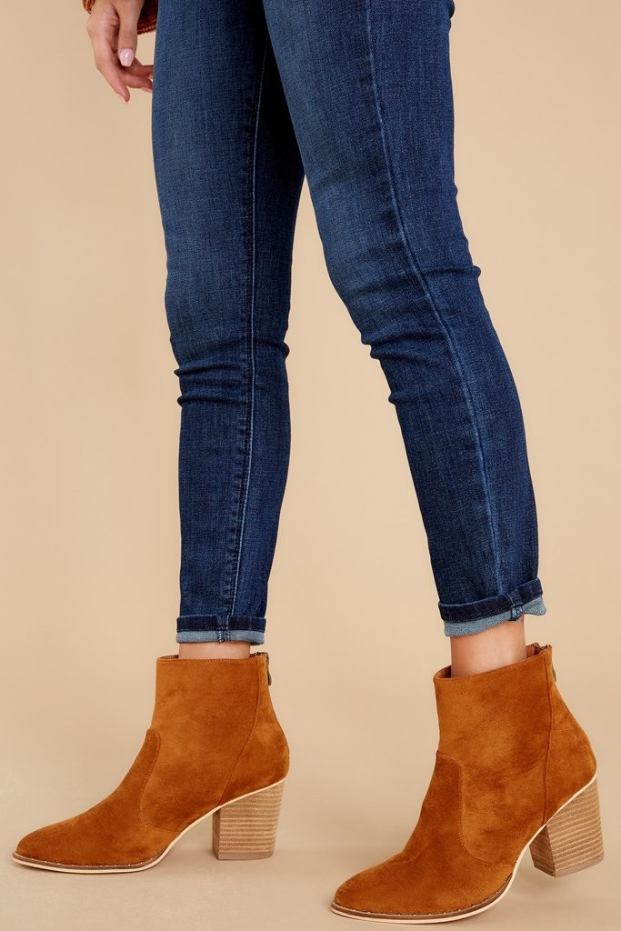 First Steps Camel Ankle Booties | Red Dress 