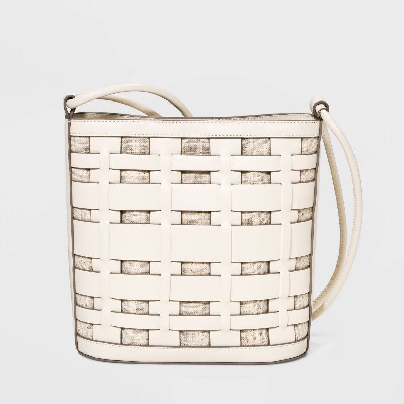 Basket Weave Woven Bucket Bag - A New Day™ | Target