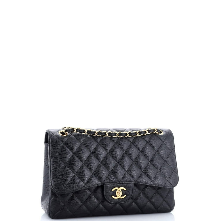 Pre-Owned Classic Double Flap Bag Quilted Caviar Jumbo By Rebag | Walmart (US)