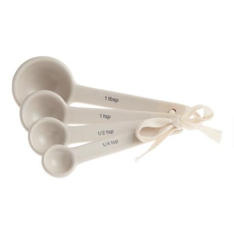 Greige Ceramic Measuring Spoons | World Market