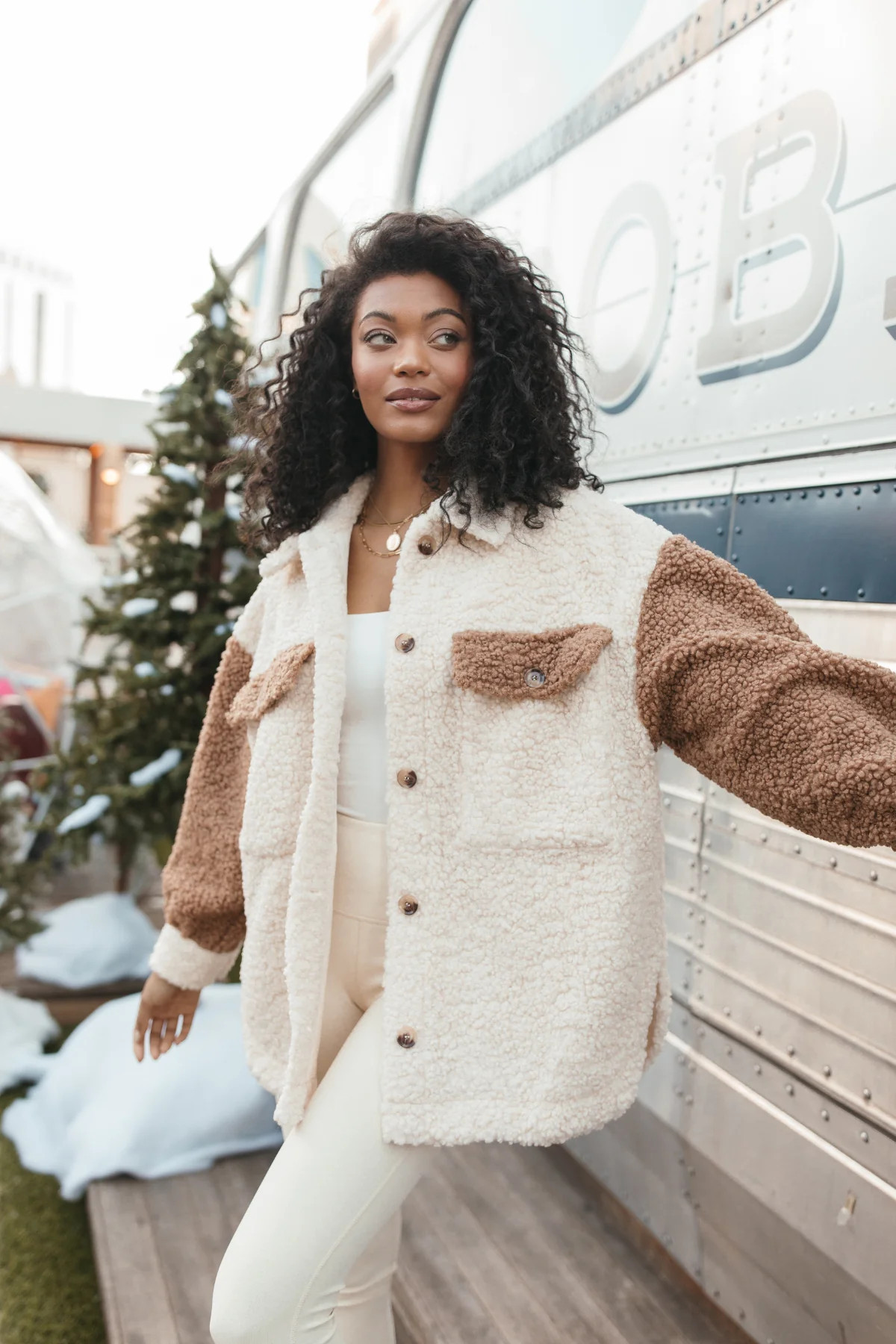 Skylar Color Block Sherpa Jacket | The Post