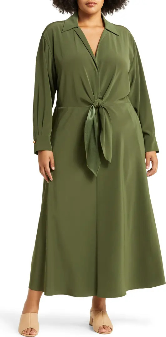 Vince Tie Waist Long Sleeve Dress | Nordstromrack | Nordstrom Rack