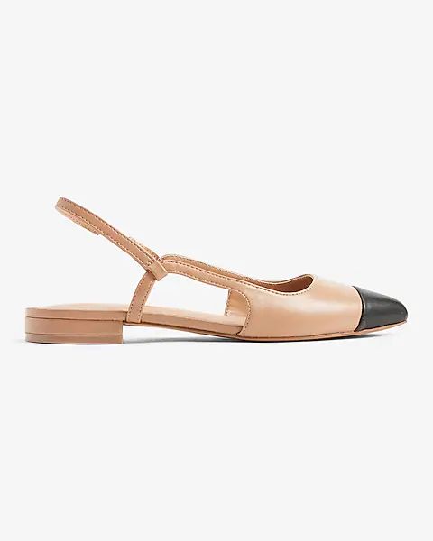 Toe Cap Slingback Ballet Flats | Express