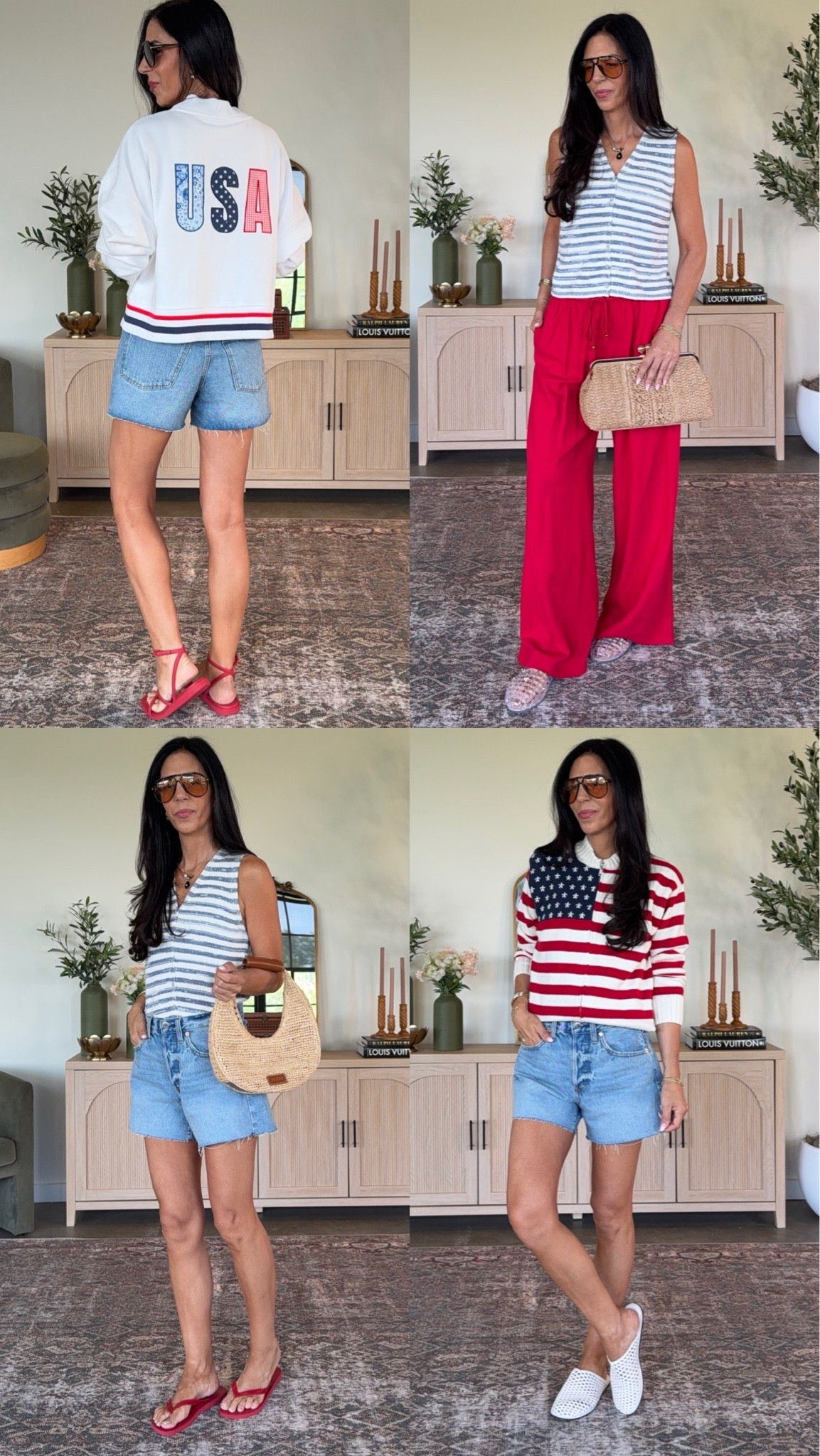 Target Red, White, and blue Style 
Shorts- size 27 and tts 
Pants- small and run big Denim
Tops are a small 
Flag sweater - medium 

@Target #ad #sponsored