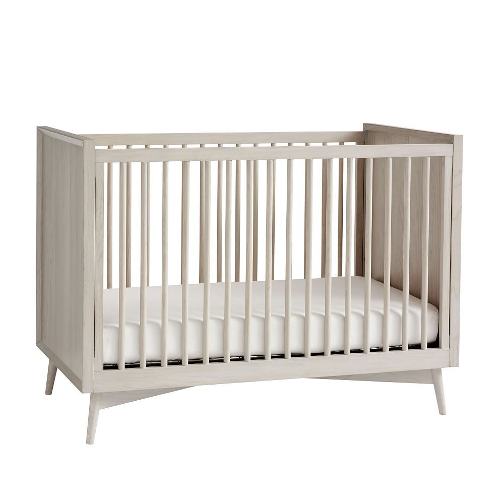 Mid-Century Convertible Crib - Pebble | West Elm (US)