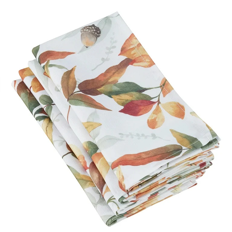 Holiday Autumn Leave Table Linen Cloth Napkins, 20"x20", Set of 4 | Walmart (US)