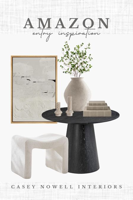 Amazon entry way inspo, entry table, round table, ottoman, stool, boucle, canvas art, vase, stems, candle
Holder, candlesticks, books

#LTKfindsunder100 #LTKhome #LTKstyletip