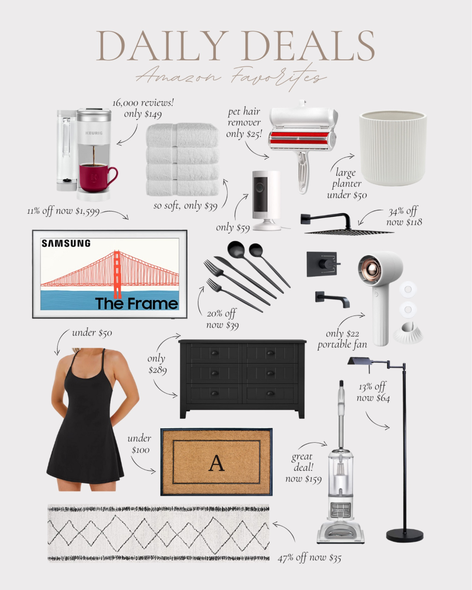 Daily deal - Amazon sale - home decor sale - Amazon must haves - Amazon fashion - furniture on sale - barware - candles - home decor - home accents - Amazon dresses - beauty

#LTKSeasonal #LTKstyletip #LTKsalealert