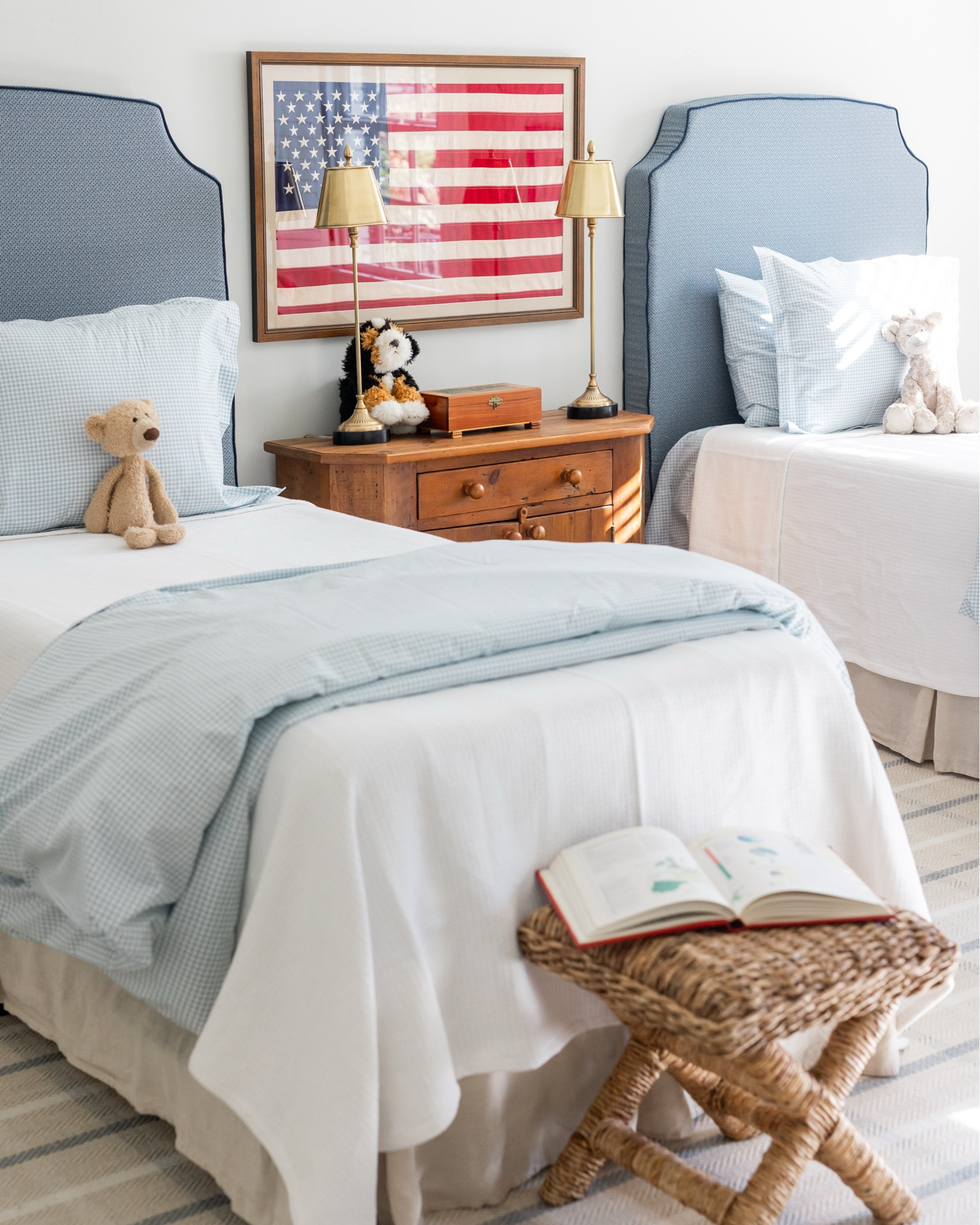 Checkered rug love ✨ this large rug is the perfect backdrop to my son’s twin headboards from Coley Home and bedding from The Company Store 

The rug is custom from Stanton Carpet — linking similar ones below!

#LTKBaby #LTKHome #LTKKids
