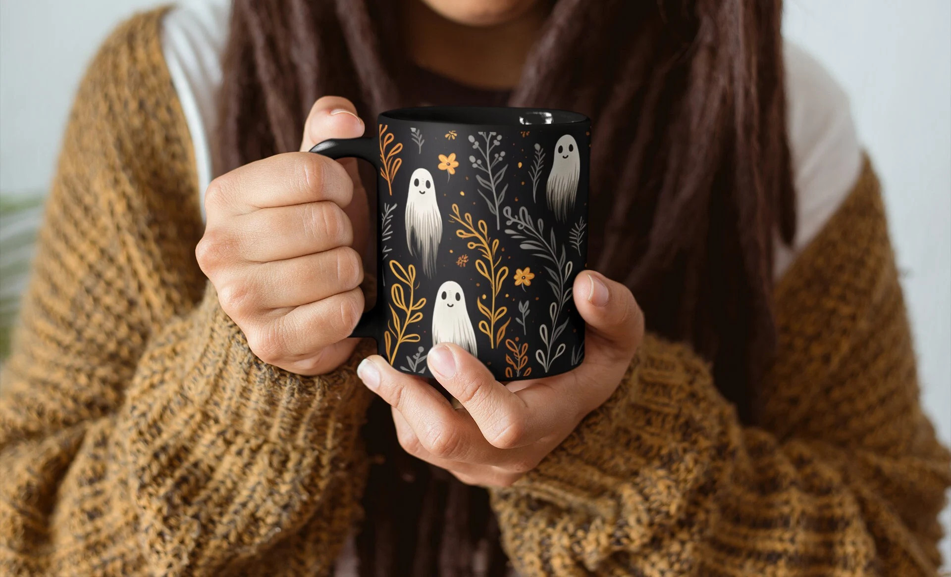 Cute Ghosts 11oz Coffee Mug, Festive Halloween Ceramic Mug, Fall aesthetic, Halloween theme, perfect gift for Teacher, Fall Decor Ghost Cup | Etsy (Global)