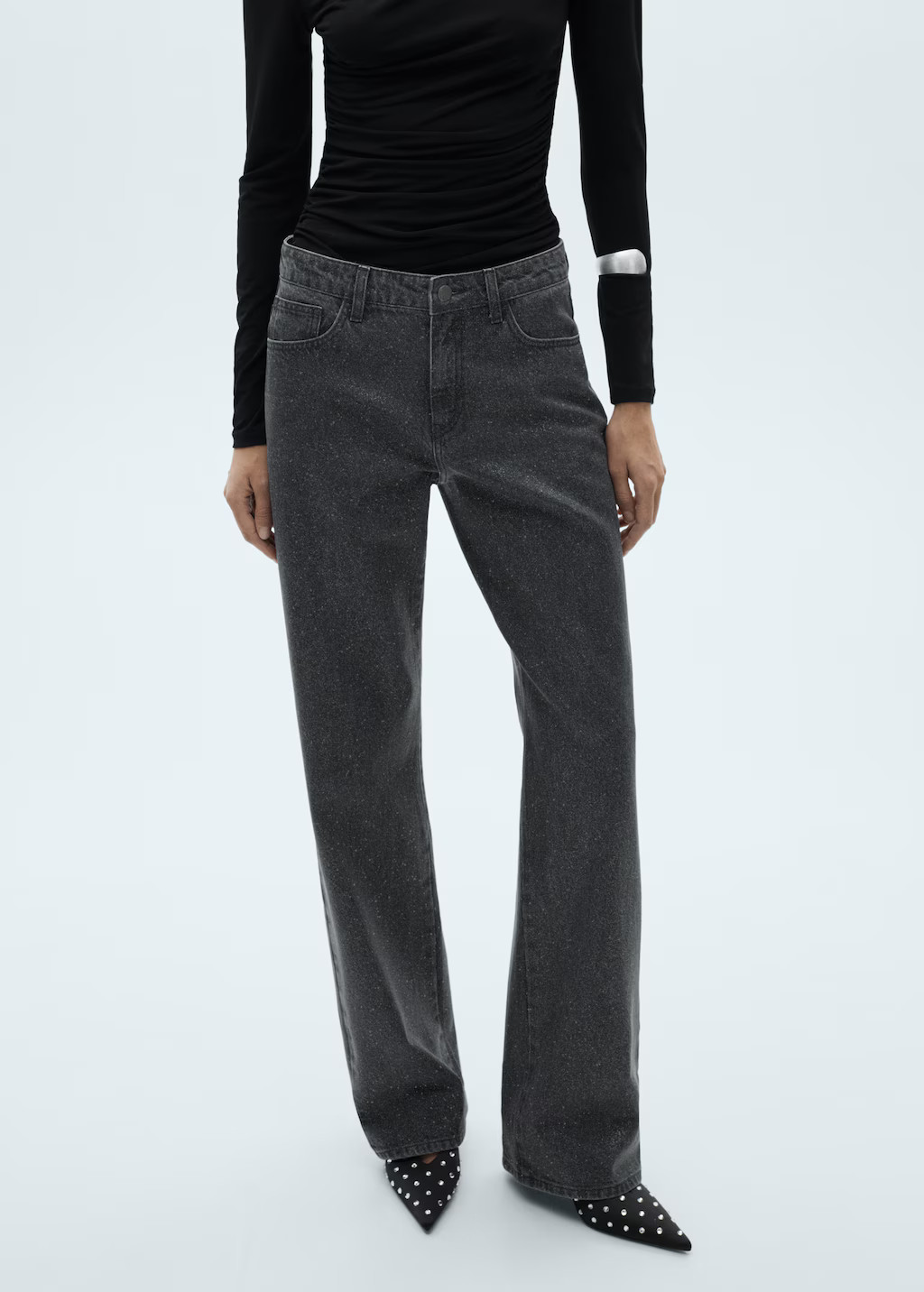 Shiny straight-fit jeans - Women | MANGO USA | Mango (US/MX/AU)