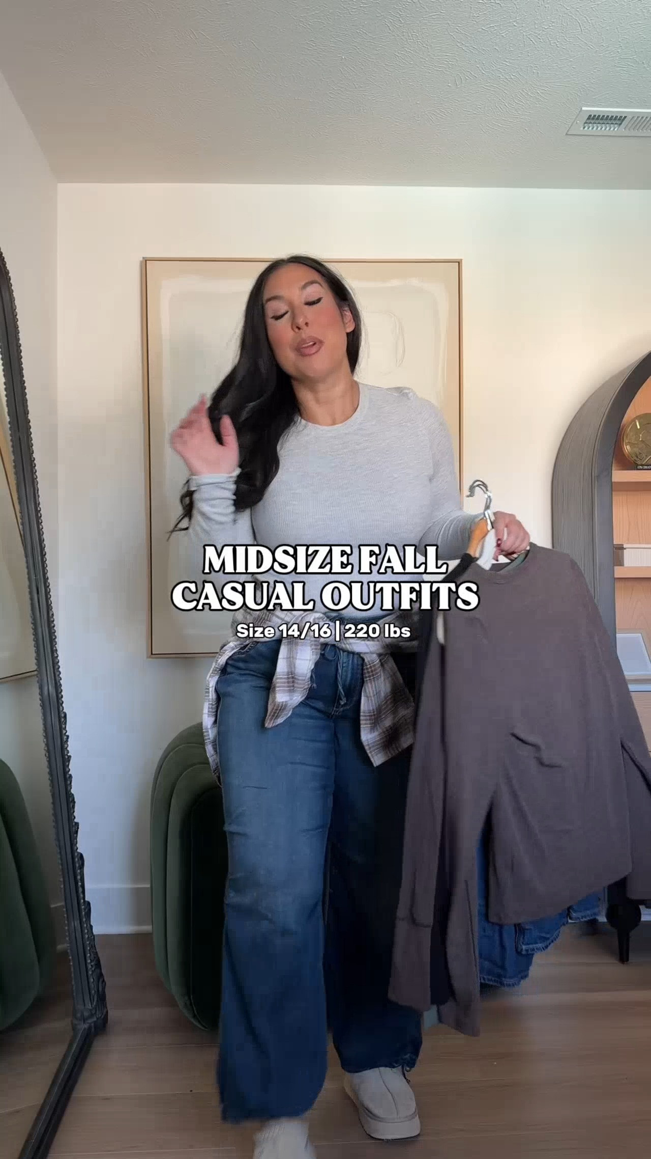 My American Eagle and Aerie haul that is filled with perfect soft belly friendly and cozy fall staples! They are also having a 40%  off jeans  sale this weekend that you won't want to miss. Wearing XL and 16 long on the bottom and L on top! Midsize, midsize fashion, fall fashion, american eagle, sale, 

 #LTKootd #LTKSaleAlert #LTKMidsize