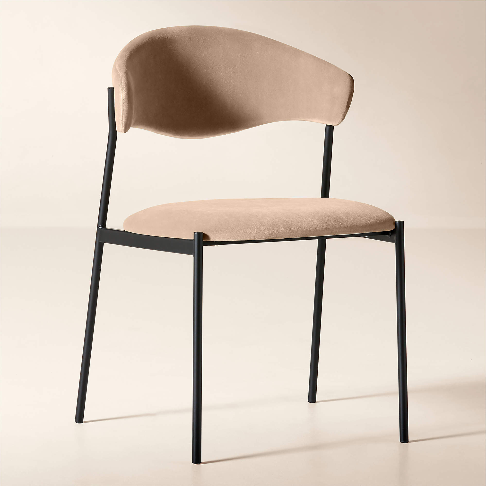 Damato Sand Velvet Dining Chair | CB2 | CB2
