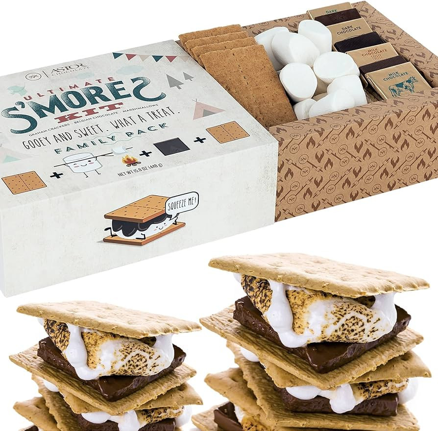 Astor Chocolate Ultimate S’mores Kit, Smores Kit for Fire Pit Includes Assorted Premium Belgian... | Amazon (US)